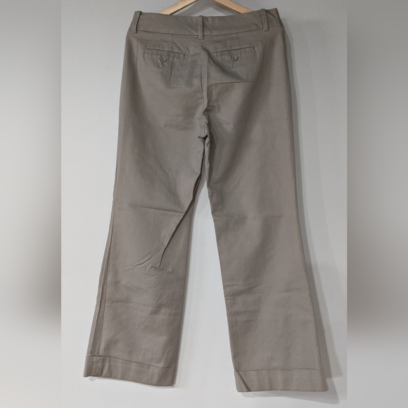 BANANA REPUBLIC JACKSON FIT WOMEN'S GRAY WIDE LEG CUFFED TROUSER SIZE 8 REGULAR - Picture 2 of 6